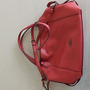 Salmon pink coach bag euc